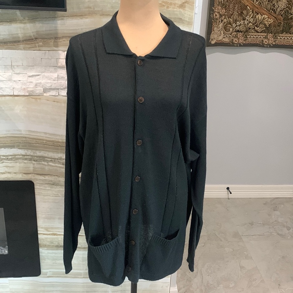 Adolfo Dominguez Long Gray Cardigan. Made in Spain. Size 7